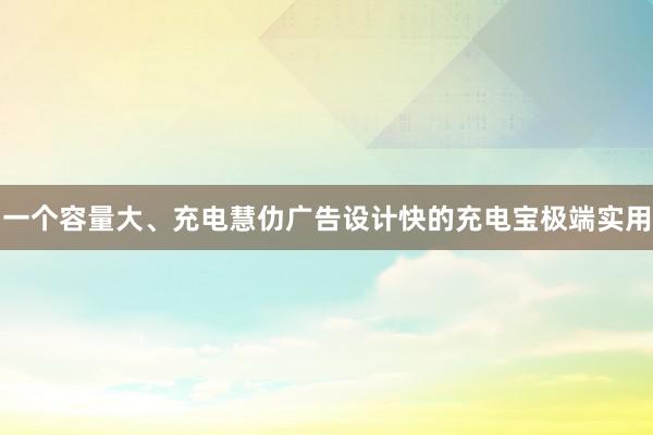 一个容量大、充电慧仂广告设计快的充电宝极端实用
